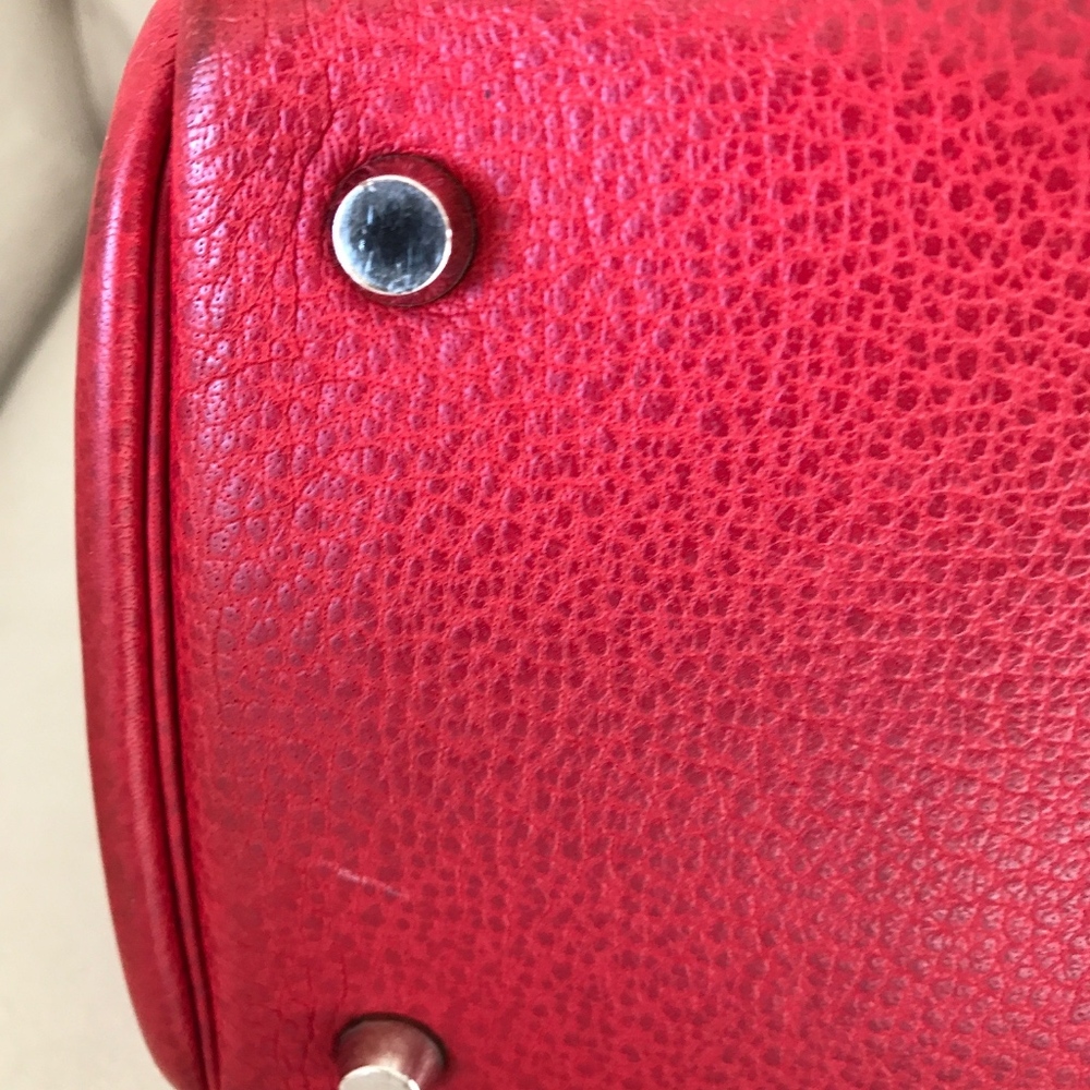 Hermes Authentic Open Tote Red Leather - Picture 3 of 8